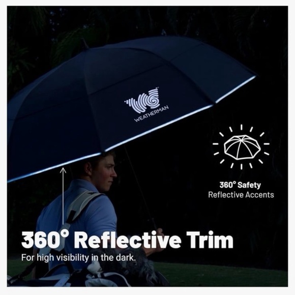 NEW 68” Weatherman Golf Umbrella - Georgetown Hoyas University Navy Blue - Picture 7 of 9